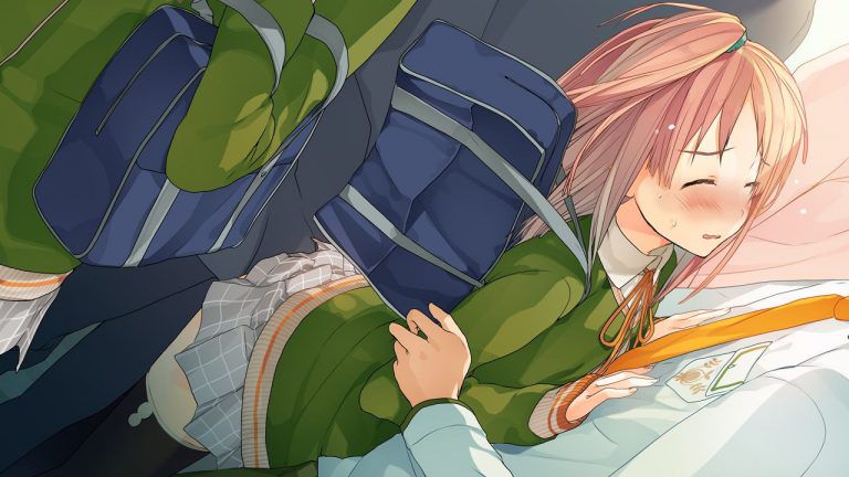 电车で痴汉されて黙って耐える女の子のエロ画像まとめ